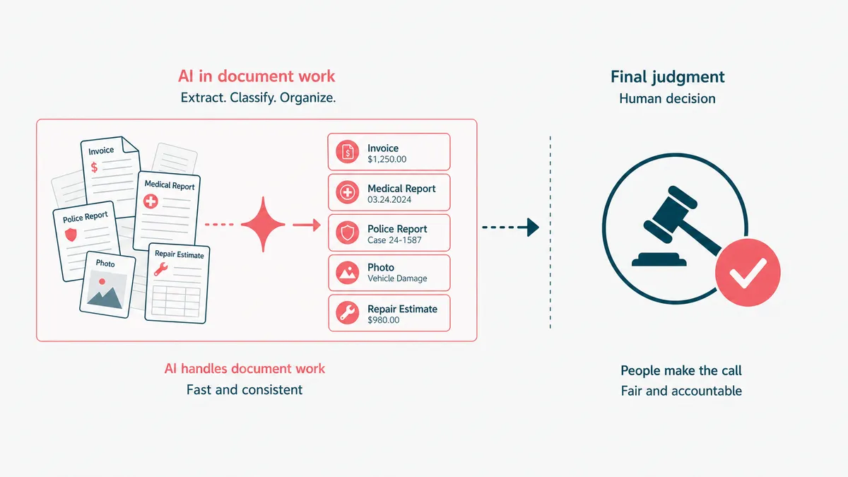 AI document automation for insurance claims management software