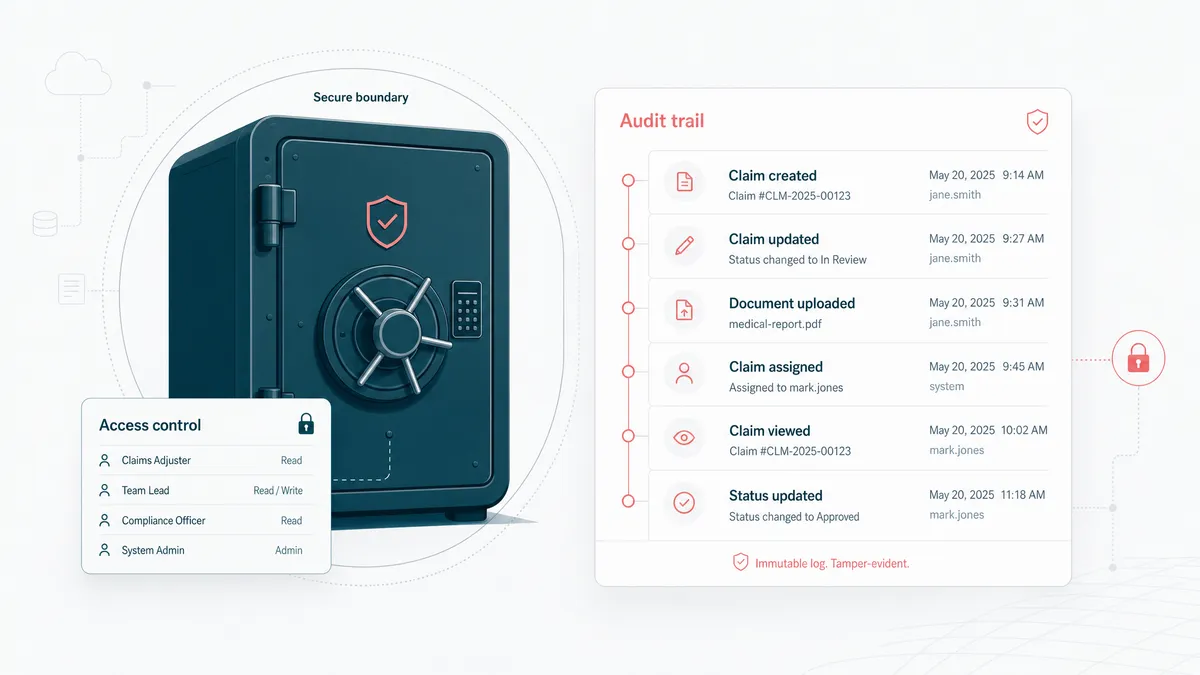 Security and audit trails in insurance claims management software