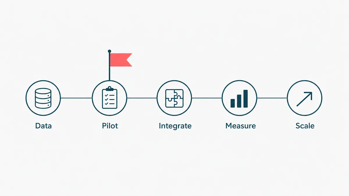 How to roll out contact center automation: start with data, pilot one workflow, integrate, measure, then scale.