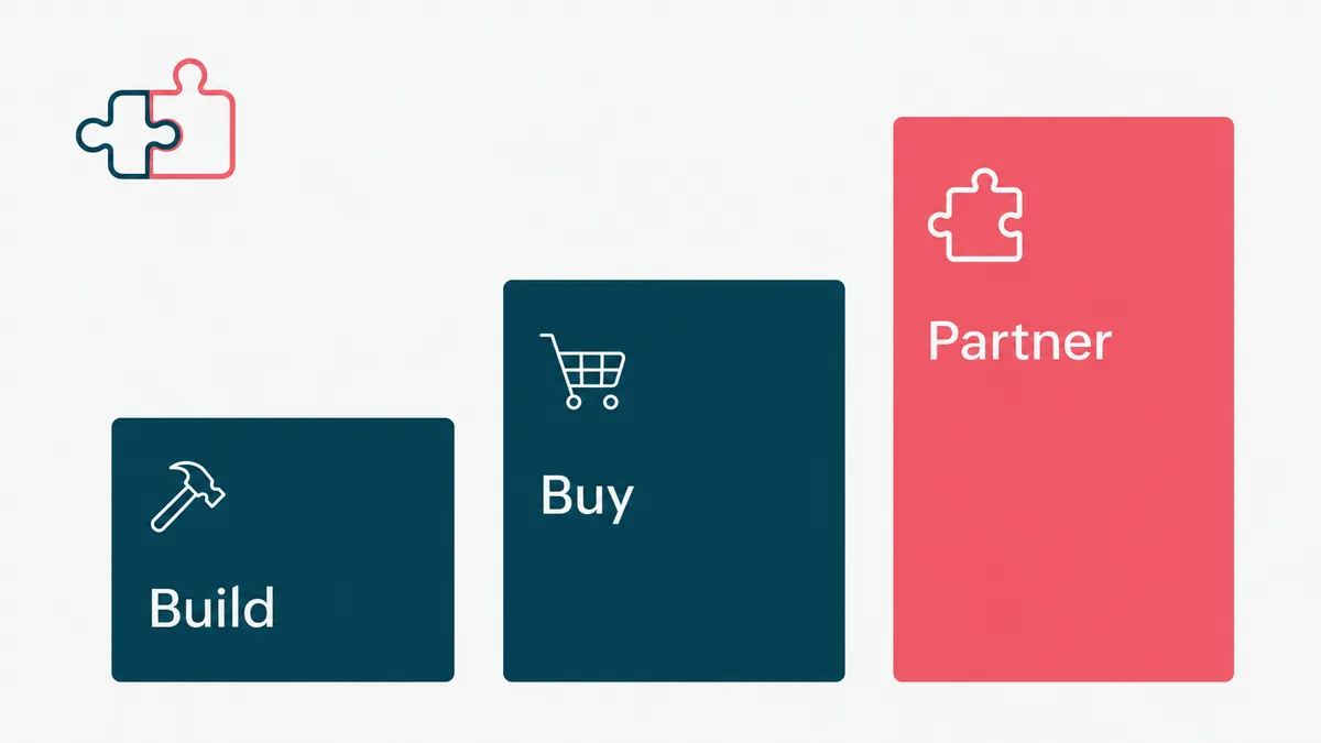 Healthcare automation options: build in-house, buy a tool, or partner with an engineering team.