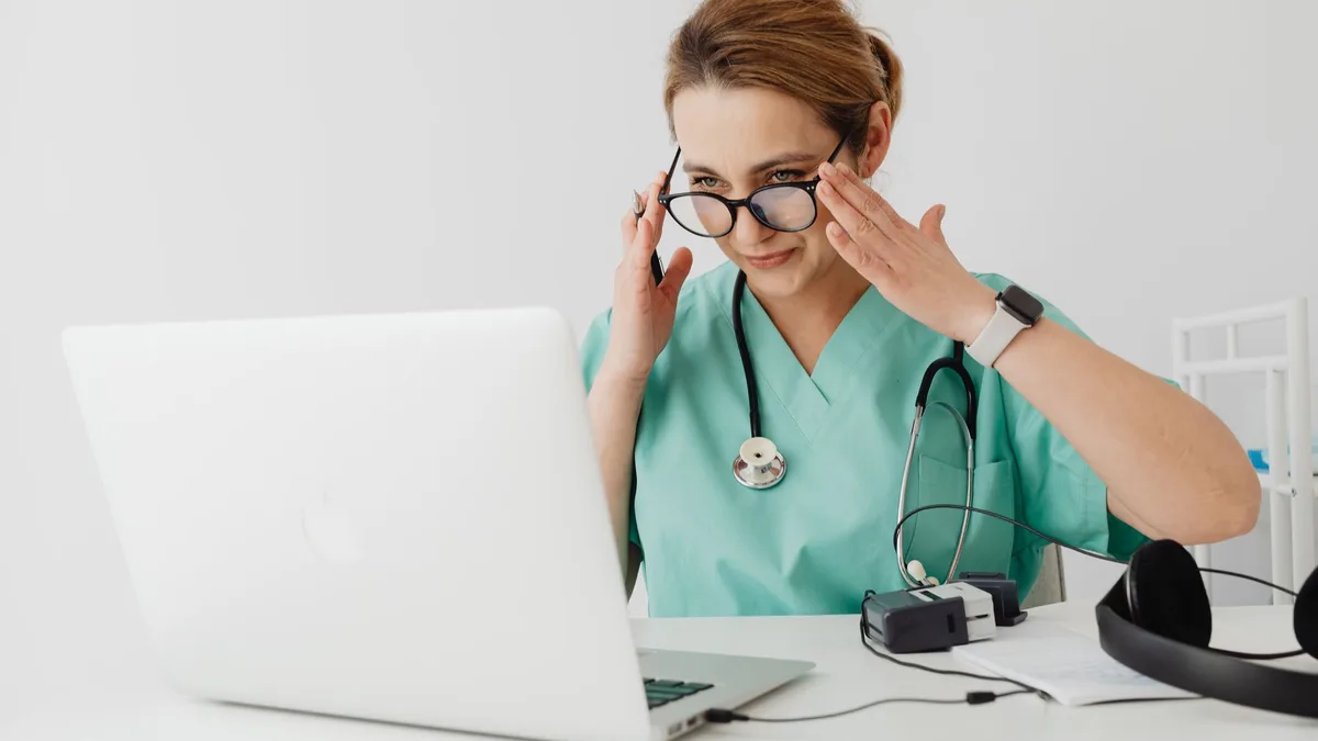 Telemedicine app development cost on a video consultation screen